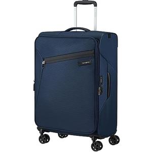 Samsonite Litebeam - Spinner M, Valigia Espandibile, Blu (Midnight Blue), Spinner 66 cm