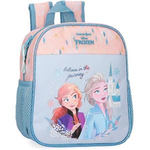 Disney Joumma Bags, Frozen Believe in the journey, zaino per bambini, zaino da scuola, realizzato in poliestere, spalline larghe e regolabili, varie tasche e scomparti., blu, Zaino asilo