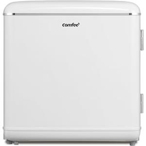 COMFEE' RCD50WH2EURT(E) Frigorifero Piccolo 47Litri, Design Retrò, Mini Frigo Tavolo Monoporta, Termostato Regolabile, Silenzioso, Adatto a casa, ufficio e hotel, Bianco