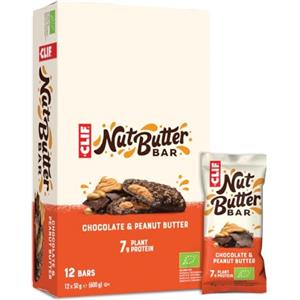 CLIF Bar CLIF Nut Butter Bar | Barretta Proteica | Chocolate & Peanut Butter | Biologici |12 x 50 g