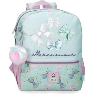 Enso Merci Amour Zaino da trekking Verde 27 x 33 x 11 cm Poliestere, blu, Taglia única, Zaino da passeggio, blu, taglia unica, Zaino da passeggio