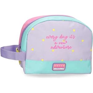MOVOM New Adventure Beauty case Multicolore 20,5 x 16,5 x 6 cm Poliestere 2,54 L, Verde, Taglia unica, Trousse