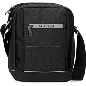 Movom Trimmed Tracolla portatile nero 22 x 27 x 8 cm Poliestere, Nero, Tracolla portatile