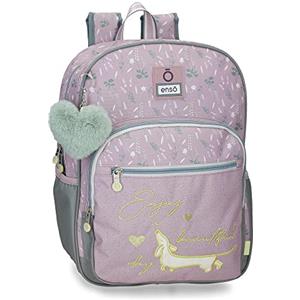 Enso Beautiful day Zaino Scuola Viola Adattabile a Trolley 30x38x12 cm Poliestere 13.68L