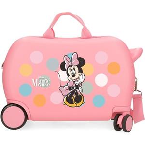Disney Minnie Coquette Luggage - Bagaglio per bambini e bambine, il bagaglio a mano Coquette con combinazione laterale e 4 ruote è realizzato in ABS, un materiale rigido e leggero.