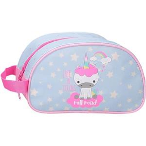 Roll Road I Am a Unicorn Beauty Case Adattabile Blu 24 x 14 x 10 cm Poliestere, blu, Beauty case adattabile