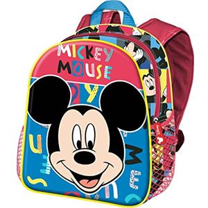 Disney Topolino Joyful-Zaino Basic, Blu, 31 x 39 cm, Capacità 18.2 L