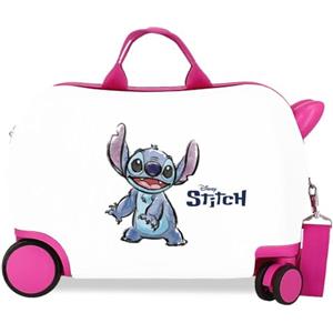 Disney Joumma Disney Adorable Stitch Valigia per bambini Bianco 45 x 31 x 20 cm Rigido 1,8 kg Chiusura a combinazione laterale ABS 1,8 kg 27,9 L Bagaglio a mano, bianco, Taglia unica, Valigia per bambini