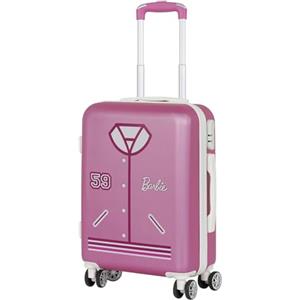 KARACTERMANIA Barbie Varsity-Valigia da Cabina ABS 4 Ruote, Rosa, 20 x 38 x 55 cm, Capacità 27 L
