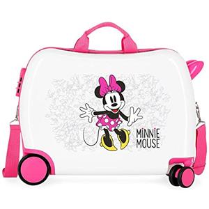 Disney Enjoy the Day Valigia per Bambini, 38 cm, Bianco