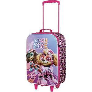 Paw Patrol-Valigia Trolley Soft 3D, 17 x 33 x 52 cm, Capacità 26 L, Rosa Mighty