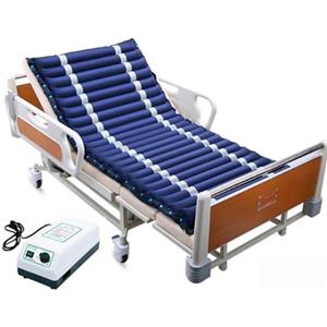 AmphaDeco Materasso Antidecubito,Materasso Antidecubito Ad Aria per Anziani,Materassino Antidecubito A Pressione Alternata con Compressore Silenziato,Portata 200kg,Navy Blue,0.9m