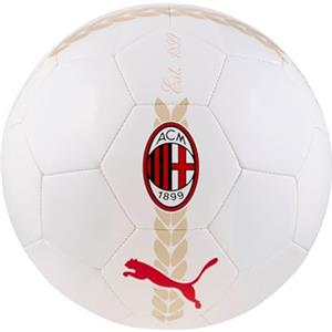 PUMA A.C. Milan - Pallone Prematch, Pallone da Calcio e da Allenamento, Prodotto Ufficiale, Taglia Standard 5, Bianco