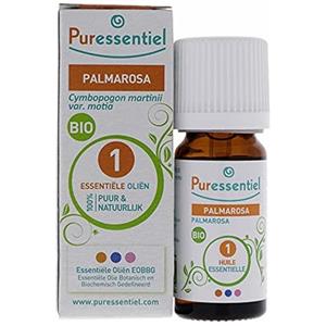 Puressentiel - Olio Essenziale di Palmarosa - 100% Puro e Naturale - OEBBD (Olio Essenziale Botanicamente e Biochimicamente Definito) - Da Agricoltura Biologica - Vegan e Cruelty Free - 10 ml
