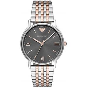 Emporio Armani Orologio Uomo, movimento a tre lancette, cassa in acciaio inossidabile 41 mm con bracciale in acciaio inossidabile, AR11121