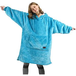 Catalonia Classy vestaglia donna invernale, felpa coperta indossabile, felpa calda, felpa vestito di pile, coperta con maniche cappuccio