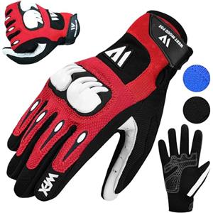 WESTWOOD FOX Guanti da moto per uomo e donna, traspiranti, touchscreen, palmari per BMX, ciclismo, ATV, MTB, corsa su strada, arrampicata, escursionismo e attività all'aperto (XL, ROSSO)