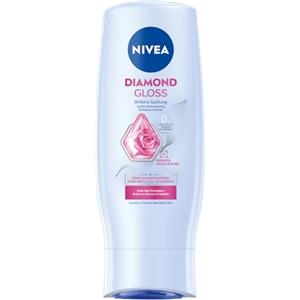 NIVEA Diamond Gloss Brillanz Balsamo nutriente per capelli con particelle di diamante e olio di rosa, balsamo intensivo per una lucentezza brillante (200 ml)