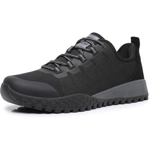 TRAILBLITZ Scarpe Trekking Uomo Traspiranti Antiscivolo Leggero Scarpa da Trekking Arrampicata Sportive All'aperto Stringate Bassa Sneakers (44 Uomo, Nero)