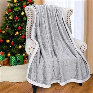 Catalonia Classy Elegante coperta in pile Sherpa, soffice e soffice coperta in velluto caldo e spesso, per divano letto, 150 x 130 cm