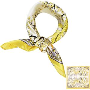 ZhaoCo Sciarpe Di Seta Donna, 53 x 53cm Piccolo Morbido Leggera Foulard Quadrato Bandane Fazzoletto da Collo Regalo per Donna - 008