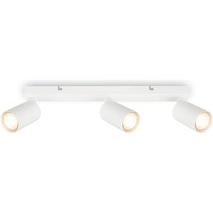 Briloner - Plafoniera LED Soffitto, attacco GU10, max. 9 W, lampadario soggiorno, camera da letto, cucina, bagno, faretti led soffitto, applique da parete interno, Bianco, 3 Luci