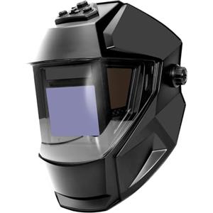 HYCHIKA BETTER TOOLS FOR BETTER LIFE HYCHIKA Maschera di saldatura autorimbrunimento - casco per saldatura di grande vista da 10x9cm, 4 sensori Premium Shade larga 4/5-9/9-13, maschera di saldatura a energia solare e a batteria