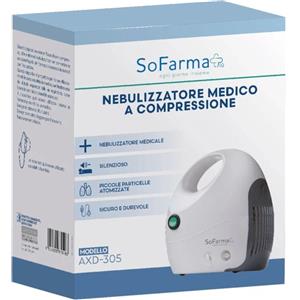 SO.FARMA.MORRA SpA SF Nebulizzatore Medico a Compressione per Aerosolterapia - Kit Completo
