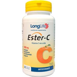 Longlife Ester C 1000mg - Integratore di Vitamina C Non Acida con Bioflavonoidi - 60 Tavolette