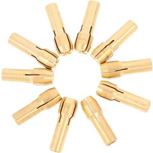 NIYANGLE Set Da 10 Pezzi Mandrino Elettrico Per Rettifica Mandrino Senza Chiave Adattatore Per Punta Da Trapano Mandrino Per Trapano in Miniatura Spaccalegna Per Legna Da Ardere Yellow Rame