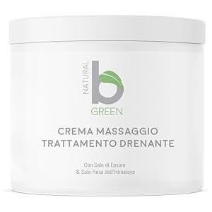 B GREEN Crema da Massaggio Professionale Drenante e Anticellulite, Ingrediente da agricoltura Biologica e Made in Italy (500 ml)