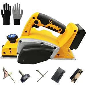 Bekasa Pialla Elettrica per legno, Pialla per legno compatibile con Dewalt 20 V Batteria,16500RPM Pialla a Batteria, Larghezza 82 mm, Profondità regolabile 0-2 mm, per falegnameria(senza batteria)