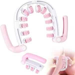 SUPRBIRD Massaggiatore anticellulite, rullo massaggiante con manici rimovibili, 360° massaggiatore anti cellulite per tutto il corpo, gambe, lombare, spalle, schiena, braccia, cosce e glutei, drenaggio