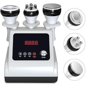 Qewher 3 IN1 Radiofrequenza Viso e Corpo, 40k Massaggiatore Professionale Radiofrequenza Corpo Rassodanti e Tonificanti per il Viso Massaggiatore Vacuum