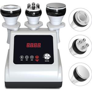 Qewher 3 IN1 Radiofrequenza Viso e Corpo, 40k Massaggiatore Professionale Radiofrequenza Corpo Rassodanti e Tonificanti per il Viso Massaggiatore Vacuum