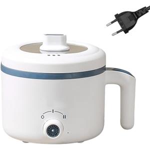 TWSOUL Hot Pot, mini fornello elettrico, 1,7 l, portatile, antiaderente, 220 V, pentola elettrica con doppio controllo di potenza, multifunzionale da viaggio, protezione antincendio