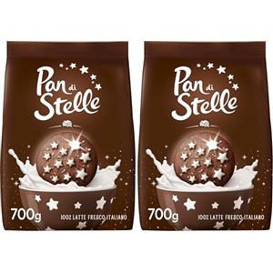Pan di Stelle Biscotti Frollini con Cacao, Cioccolato e Latte Fresco Italiano, Colazione Ricca di Gusto, 700 g (Confezione da 2)