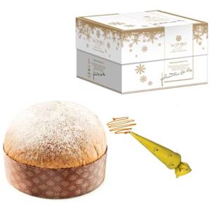 Sal De Riso Panettone Artigianale Pandorato 1 Kg, Con una sac à poche di crema allo zabaione