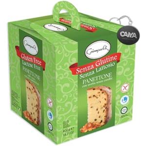 CAIYA Giampaoli Panettone Con Uvetta Senza Glutine e Senza Lattosio (Lactose & Gluten Free) 400g con Portachiavi CAIYA®
