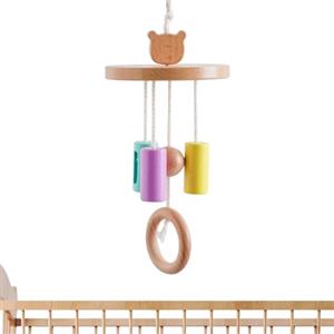 Generico Carillon per Culla,Decorazione Sensoriale in Legno,Mobile per Nursery - per Bambini Camera da Stanza Natale Gioco