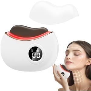 karzu Massaggiatore Viso Lifting, GuaSha V1so di 9 Modalità, 40°C-55°C Terapia Termica facciale a Radiofrequenza Viso per l'anti-invecchiamento, il Sollevamento e il Rassodamento della Pelle Cadente