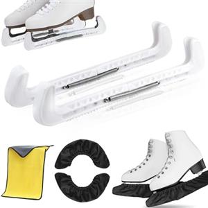 DAZZTIME Protezioni per Lame per Pattini da Ghiaccio,Protezioni per Lame per Hockey su Ghiaccio,Copri Lame di Pattini Regolabile,Copri Lama per Pattini da Ghiaccio,per Bambini e Adulti