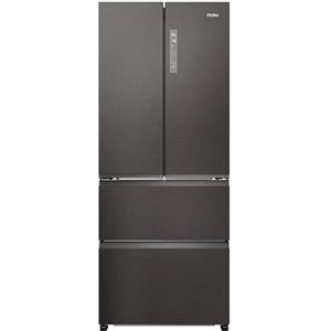 Haier FD 70 Serie 3, Frigorifero French Door, 2 Porte + 4 cassetti, 402 Litri, Total No Frost, Air Surround, My Zone, Libera Installazione, Classe E, (AxLxP) 177,5x70x68,8 cm, Dark Inox- HFR3718ENMD