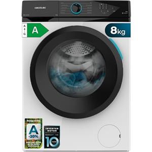 Cecotec Lavatrice a Carica Frontale 8Kg Bolero DressCode 8110 Inverter. 1200RPM, 11 Programmi, Basso Consumo, Motore Inverter Plus, Steam Max, Drum Clean, Rapido 15', Delay Start, KidLock