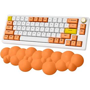 ZIYOU LANG Orange Cloud Keyboard Poggiapolsi Tastiera da gioco al 60% 75%, 100%, Memory Foam Tastiera Poggiapolsi con base antiscivolo per TKL Tastiera meccanica Digitazione Sollievo dal dolore