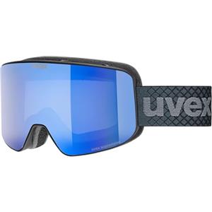 Uvex pyrit FM - maschera da sci per adulti - categoria di filtro 2 - campo visivo ampliato, privo di appannamenti - black matt dl/saphir-cleS2 - one size