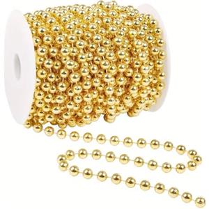 TK Gruppe Timo Klingler Collana di perle in oro, 15 metri, ghirlanda di perle per albero di Natale, decorazione e decorazione natalizia