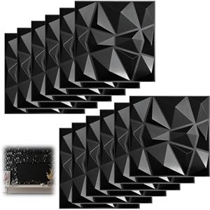 LQGTQO 12 pezzi Pannelli Decorativi Per Pareti, Pannelli Adesivi per Pareti, Adesivi Murali 3d, Carta Parati Adesiva Muro, Carta da Parati Adesiva, Pannello Finto Mattone, Finta Pietra per Interni
