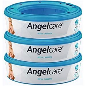 Angelcare Confezione di 3 ricariche per pannolini Comfort, Comfort plus, Captiva e Deluxe
