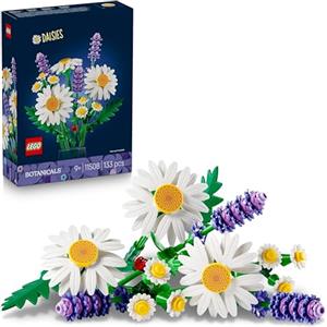 LEGO Botanicals Margherite - Bouquet di Fiori Artificiali con Margherite Finte e Lavanda - Decorazione per Camera da Letto - Regalo di Compleanno per Bambine da 9 Anni e Adulti Amanti dei Fiori 11508